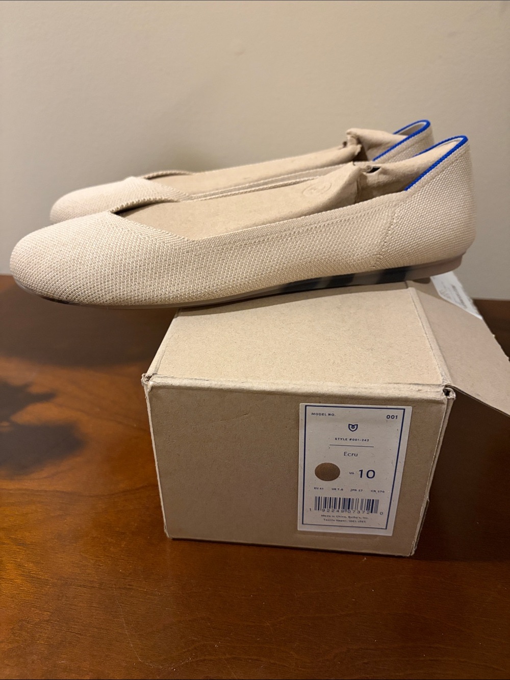 Rothy’s Ecru Women’s Ballet Flats EUC Size 10